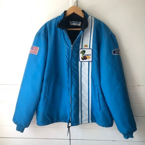 Vintage 70s Ford Mustang Cobra Shelby Snake Racing Jacket